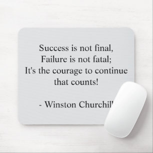 Winston Churchill Zitat; Erfolg Minimalistisch Mousepad