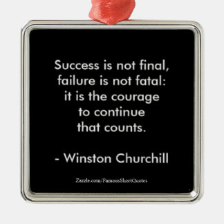 Winston Churchill Zitat; Erfolg Ornament Aus Metall