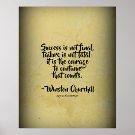 Winston Churchill Zitat; Erfolg Poster