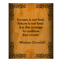 Winston Churchill Zitat; Erfolgscroll & Stucco