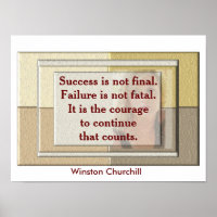 Winston Churchill - Zitat-Poster