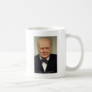 Winston Churchill Zitate über Weisheit und Scheite Kaffeetasse