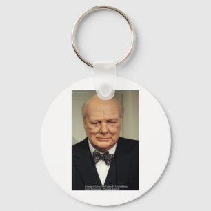 Winston Churchill Zitate über Weisheit und Scheite Schlüsselanhänger