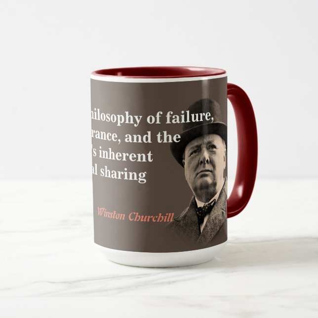 Winston Churchill zitiert zum Sozialismus Tasse (VorderseiteRechts)