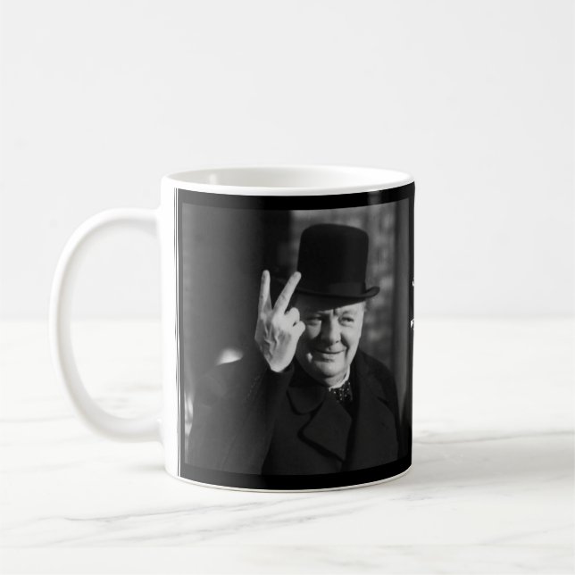 Winston- ChurchillTasse - Zitat 22 Kaffeetasse (Links)