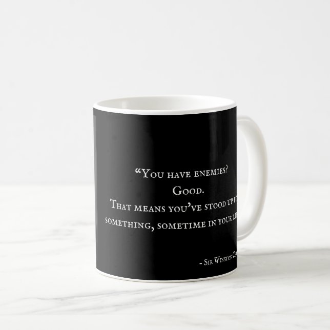 Winston- ChurchillTasse - Zitat 9 Kaffeetasse (VorderseiteRechts)