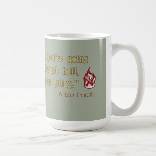 Winston- Churchillzitat Kaffeetasse (Rechts)
