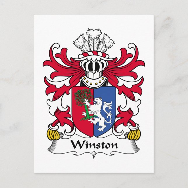 Winston Familienwappen Postkarte (Vorderseite)