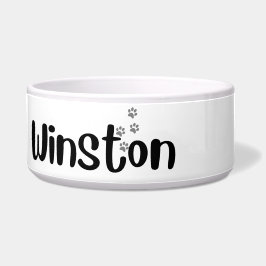 Winston - Hunde und Katzen personalisierte Schale Napf