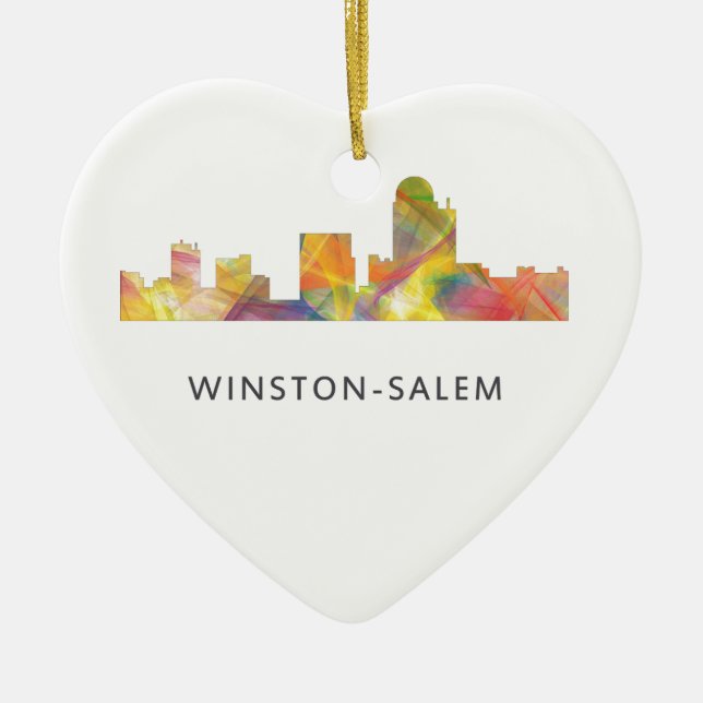 WINSTON - NTH CAROLINA SKYLINE SALEMS, - KERAMIK ORNAMENT (Vorne)