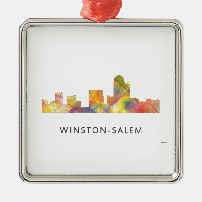 WINSTON - NTH CAROLINA SKYLINE SALEMS, - SILBERNES ORNAMENT (Vorne)