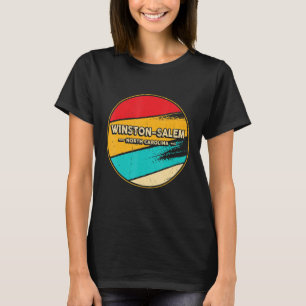 Winston-Salem North Carolina Retro Vintag Sunset T-Shirt