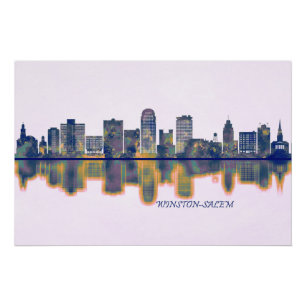 Winston-Salem-Skyline Poster