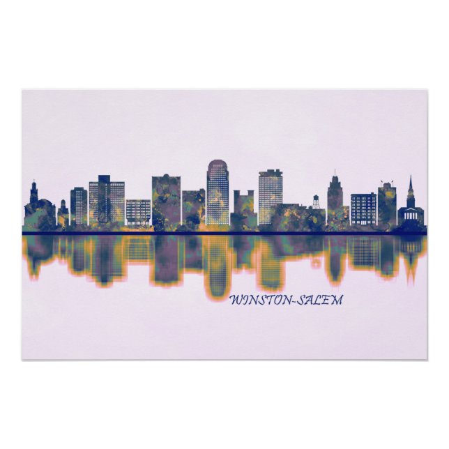 Winston-Salem Skyline Poster (Vorderseite)