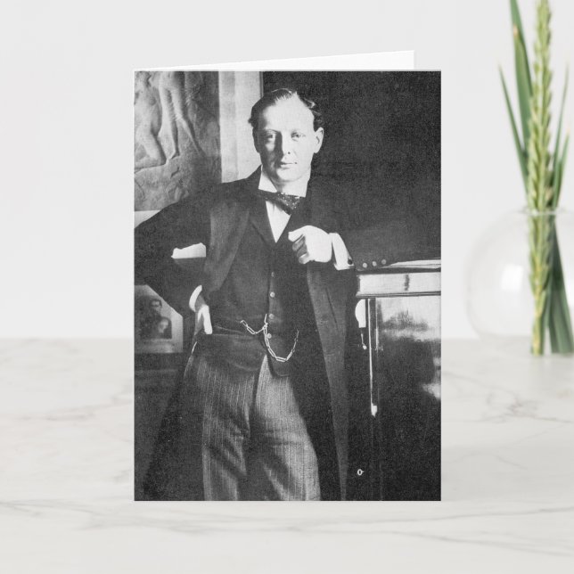 Winston Spencer Churchill 1904 Karte (Vorderseite)