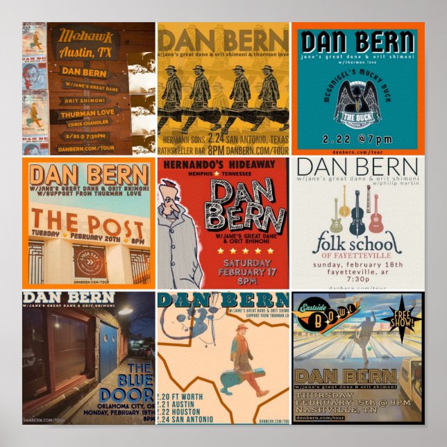 Winter 2024 Tour Poster Collage (Vorne)