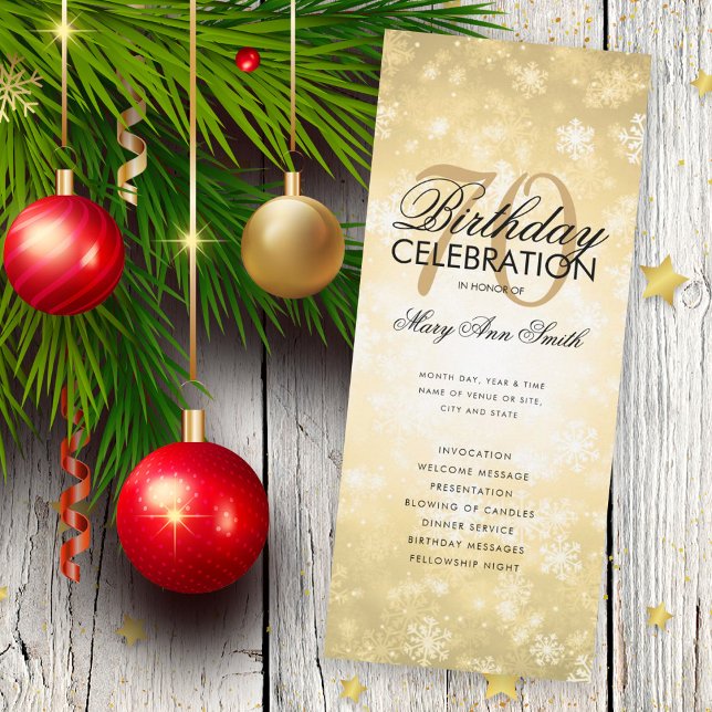 Winter 70. Geburtstag Programm Gold Wonderland Men (Von Creator hochgeladen)