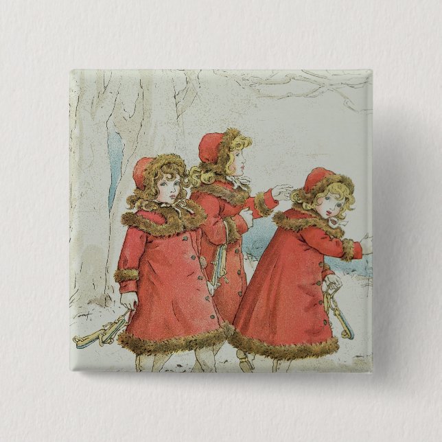 Winter ab April das Buch Babys von Melodien, 1900 Button (Vorderseite)