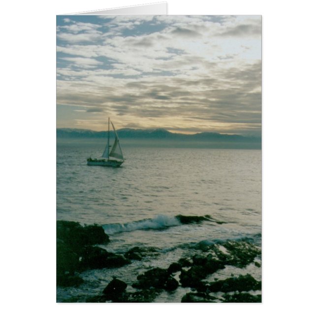 Winter-Abends-Segel auf der Pazifikküste (Vorne)