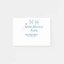 Winter-Abenteuer erwartet Baby-Party blaue Schneef