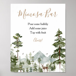 Winter-Abenteuer erwartet Brause Dusche Mimosa-Bar Poster