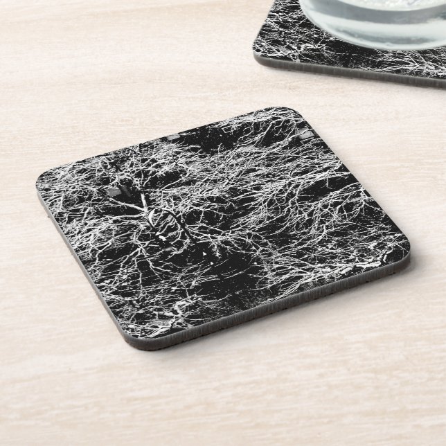'Winter Abstrakt' Cork Untersetzer Set (Linke Seite)