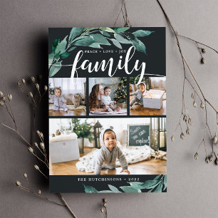 Winter Abundance   Holiday Photo Collage Card Feiertagskarte