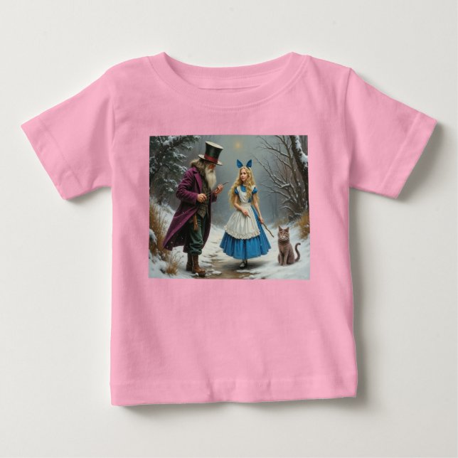 Winter Alice Baby rosa Shirt (Vorderseite)