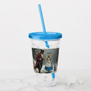 Winter Alice Blue Acryltumbler Acryltrinkbecher
