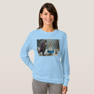 Winter Alice Damenblauer Langärmel T - Shirt