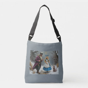Winter Alice graue Crossbody-Tasche Tragetaschen Mit Langen Trägern