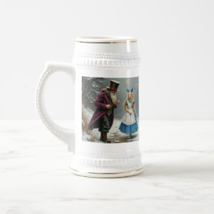 Winter Alice rechts weißer Stein mit goldenem Schn Bierglas