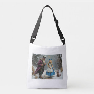 Winter Alice weiße Crossbag Tragetaschen Mit Langen Trägern
