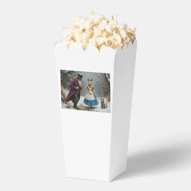 Winter Alice - weiße Popcornboxen Geschenkschachtel (Geplatzt)