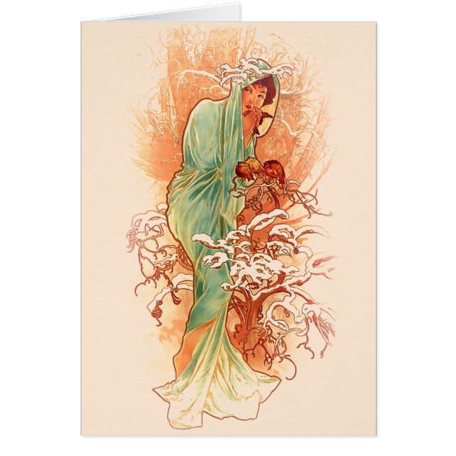 Winter - Alphonse Mucha Art Nouveau (Vorne)