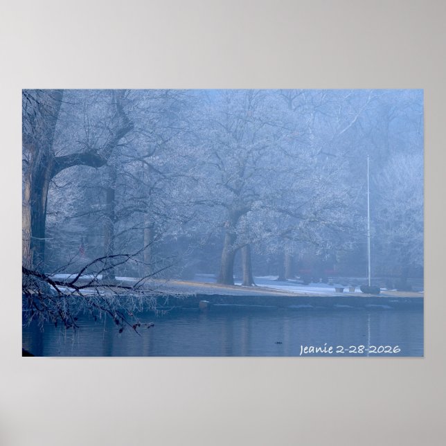 Winter am Fluss Poster (Vorne)