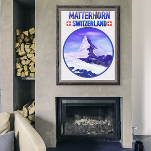 Winter am Matterhorn Schweiz Poster