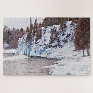 Winter am Ufer des Lake Superior