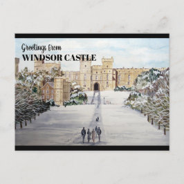 Winter am Windsor Castle Landschaftsbild Postkarte
