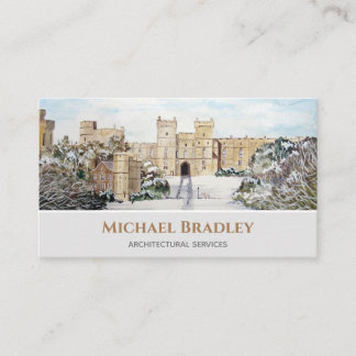 Winter am Windsor Castle Landschaftsbild Visitenkarte