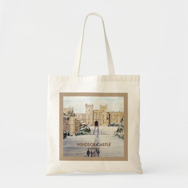 Winter am Windsor Castle von Farida Greenfield Tragetasche (Vorne)