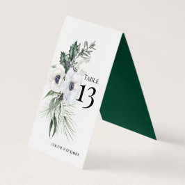 Winter Anemone Blütenfarbene Tischnummer