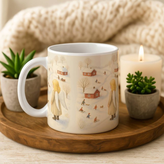 Winter Angel Mug Christmas Village Gift Kaffeetasse (Von Creator hochgeladen)