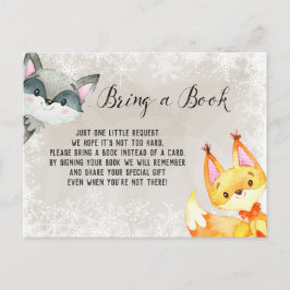 Winter Animal Woodland Books for Baby Card Postkarte