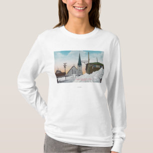 Winter-Ansicht von Steadman Allee umfaßt im Schne T-Shirt