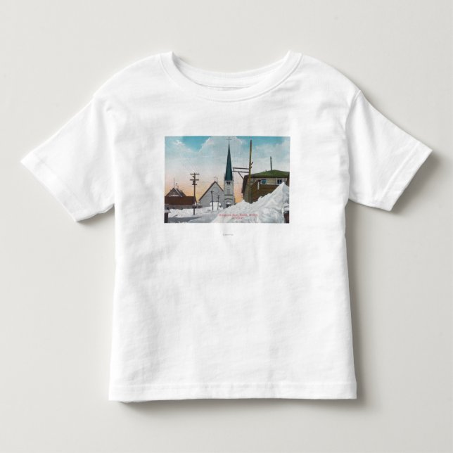 Winter-Ansicht von Steadman Allee umfaßt im Schnee Kleinkind T-shirt (Vorderseite)