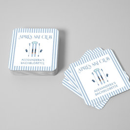 Winter Après-Ski-Junggesellinnenabschied  Rechteckiger Pappuntersetzer