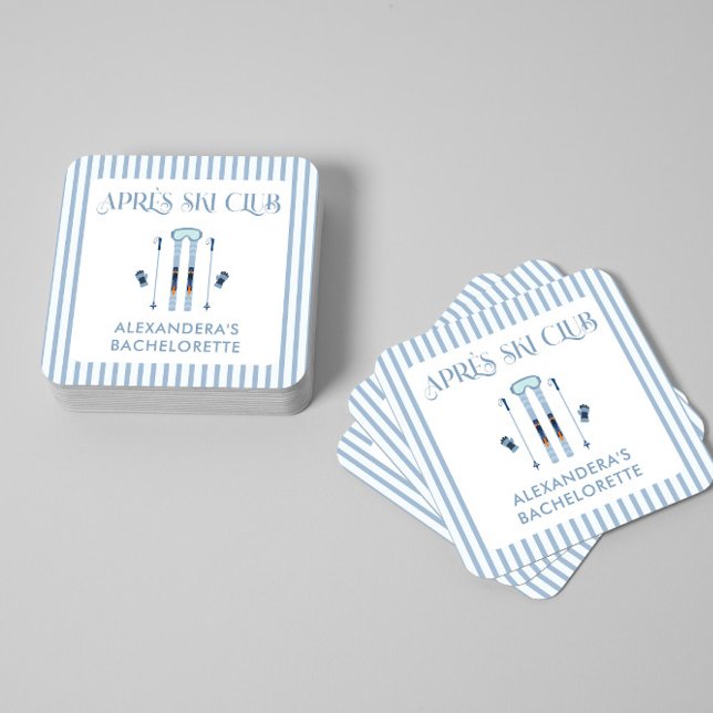 Winter Après-Ski-Junggesellinnenabschied  Rechteckiger Pappuntersetzer (Von Creator hochgeladen)