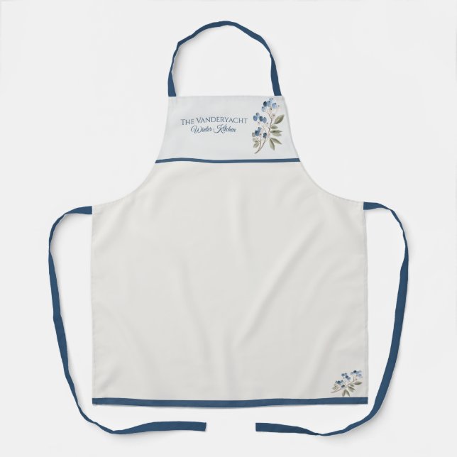 Winter-Aquarell Schürze (Vorderseite)