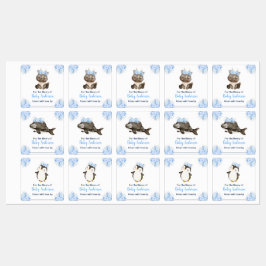 Winter Arctic Animals Baby Dusche Buchzeichen Etiketten